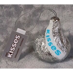 Hershey's Kisses Kiss Silver Wrapper Faux Food Christmas Ornament Gift 3 Inch